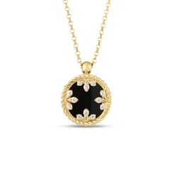 Roberto Coin 18K Yellow Gold Venetian Medallions Small Pendant Necklace Clearance