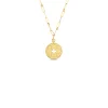 Roberto Coin 18K Yellow Gold Venetian Princess Diamond And Satin Flower Cut Out Medallion Necklace Clearance