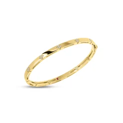 Roberto Coin 18K Yellow Love In Verona Diamond Accent Bangle Outlet