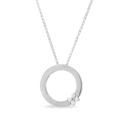 Roberto Coin Love In Verona Diamond Circle Of Life Necklace 18K Sale