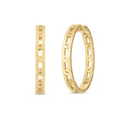 Roberto Coin Navarra Collection Hoop Earrings 18K Yellow Gold Best