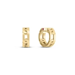 Roberto Coin Navarra Small Hoop Earrings 18K Yellow Gold Online