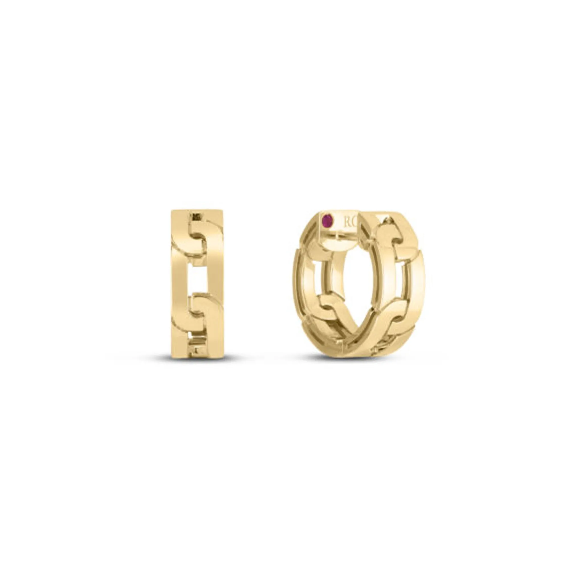 Roberto Coin Navarra Small Hoop Earrings 18K Yellow Gold Online