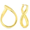 Roberto Coin Oro Classic Curved Contoured Hoop Earrings 18K Online