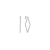 Roberto Coin Perfect Diamond Hoops Collection White Gold Diamonds Earrings 18K White Gold Sale