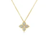 Roberto Coin Princess Flower Diamond Petal Pendant 18K