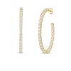 Roberto Coin Small Inside Outside The Perfect Diamond Hoop Earrings 18K Yellow Gold Outlet