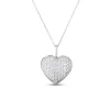 Roberto Coin Tiny Treasure Diamond Heart Necklace 18K White Gold, 18" Hot
