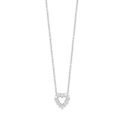 Roberto Coin Tiny Treasures Diamond Heart Necklace 18K Outlet