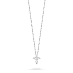 Roberto Coin Tiny Treasures Diamond Baby Cross Necklace 18K