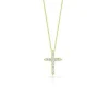 Roberto Coin Tiny Treasures Diamond Cross Necklace 18K