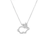 Roberto Coin Tiny Treasures Diamond Rabbit Outline Necklace 18K White Gold, 18 Inches Hot