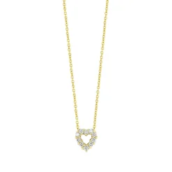 Roberto Coin Tiny Treasures Diamond Heart Necklace 18K Hot
