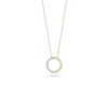 Roberto Coin Tiny Treasures Small Diamond Circle Necklace 18K Yellow Gold, 18 Inches. Sale