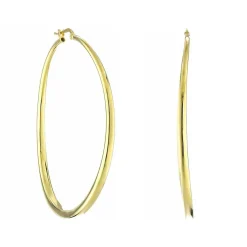 Roberto Coin XL Graduated Curved Hoop Earrings 18K Discount