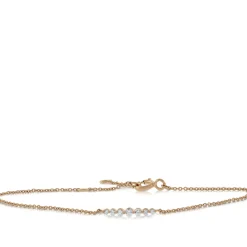 Rose Gold Diamond Station Bracelet 14K New