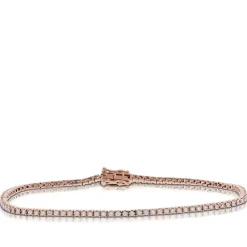 Rose Gold Diamond Tennis Bracelet 14K New