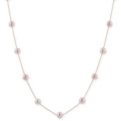 Rose Gold Freshwater Cultured Pearl Necklace 14K Sale