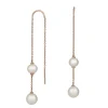 Rose Gold Freshwater Cultured Pearl Threader Earrings 14K Online