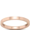 Rose Gold Polished Pipe Comfort Fit 2mm Band 14K Clearance