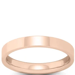 Rose Gold Polished Pipe Comfort Fit 3mm Band 14K Sale