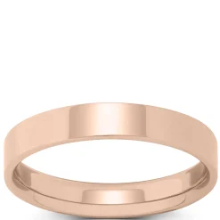 Rose Gold Polished Pipe Comfort Fit 4mm Band 18K Outlet