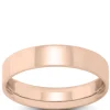 Rose Gold Polished Pipe Comfort Fit 5mm Band 18K New
