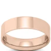Rose Gold Polished Pipe Comfort Fit 6mm Band 14K Hot
