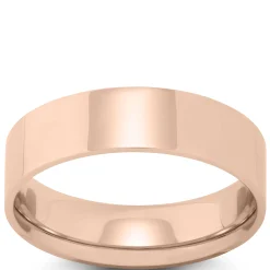 Rose Gold Polished Pipe Comfort Fit 6mm Band 14K Hot