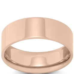 Rose Gold Polished Pipe Comfort Fit 7mm Band 18K Sale
