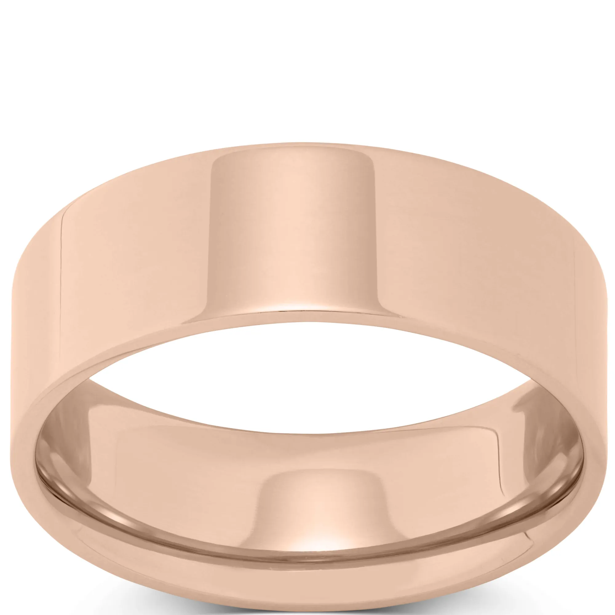 Rose Gold Polished Pipe Comfort Fit 7mm Band 18K Sale