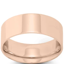 Rose Gold Polished Pipe Comfort Fit 8mm Band 18K Sale