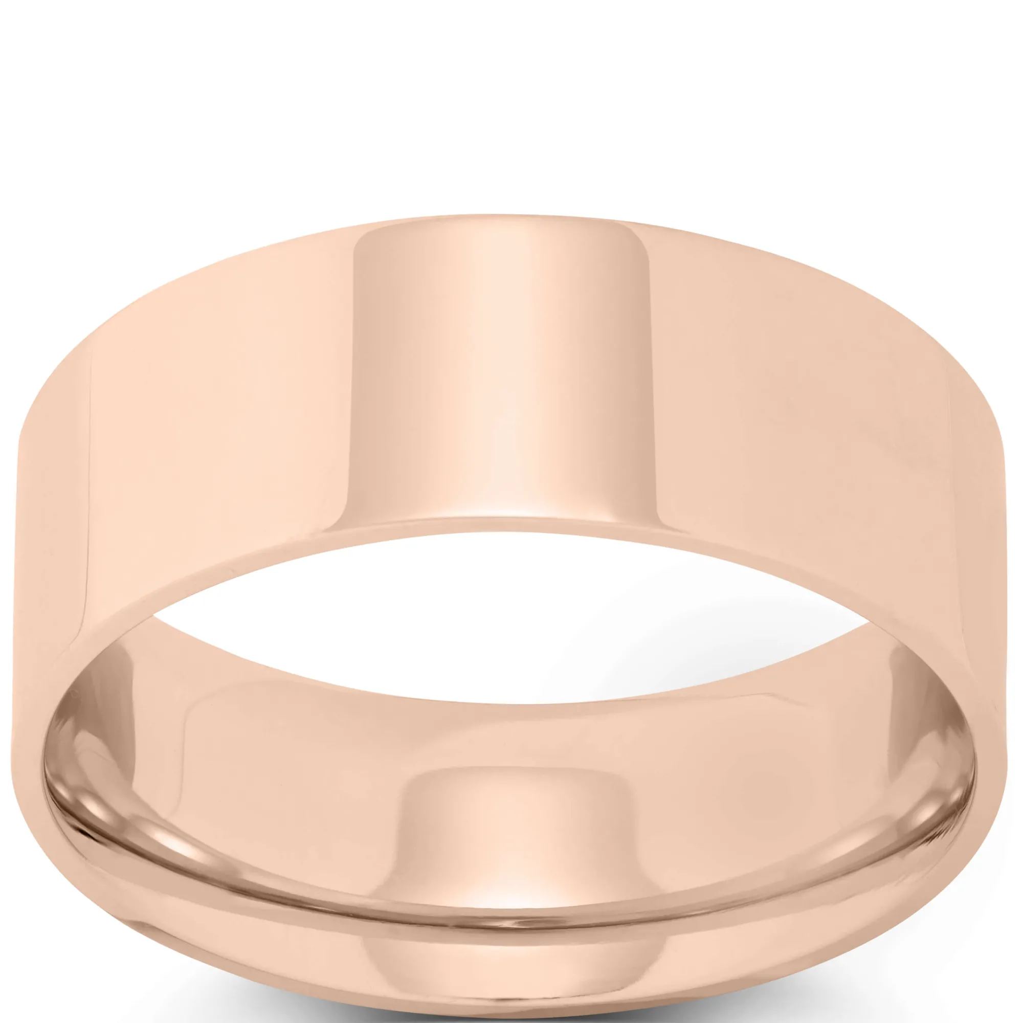 Rose Gold Polished Pipe Comfort Fit 8mm Band 18K Sale