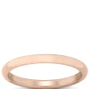 Rose Gold Polished Rounded Comfort Fit 2mm Band 14K Best