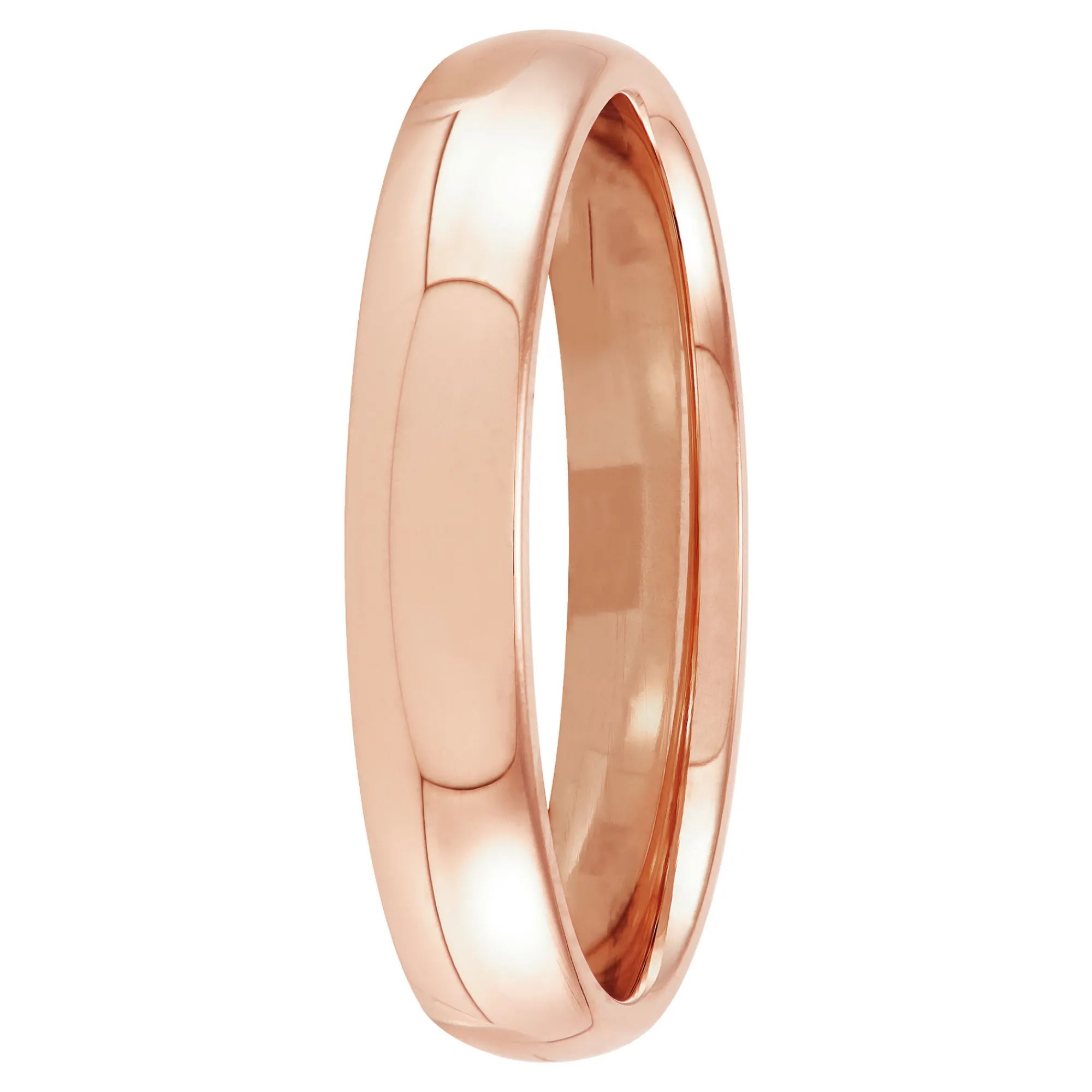 Rose Gold Polished Rounded Comfort Fit 4mm Band 14K Sale