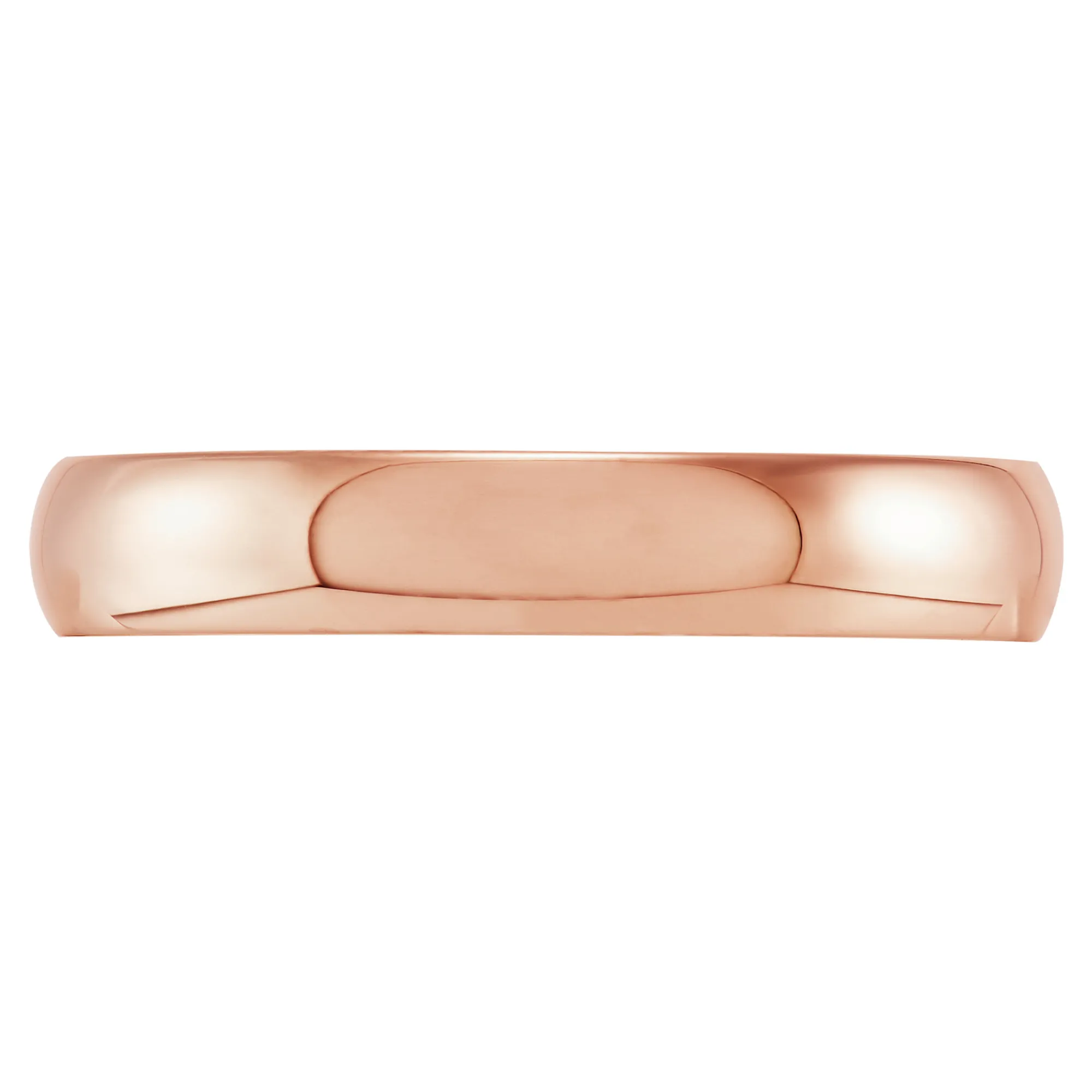 Rose Gold Polished Rounded Comfort Fit 4mm Band 14K Sale