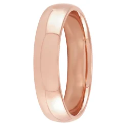 Rose Gold Polished Rounded Comfort Fit 5mm Band 18K Sale