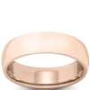 Rose Gold Polished Rounded Comfort Fit 6mm Band 18K Best