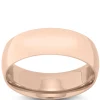 Rose Gold Polished Rounded Comfort Fit 7mm Band 18K Sale