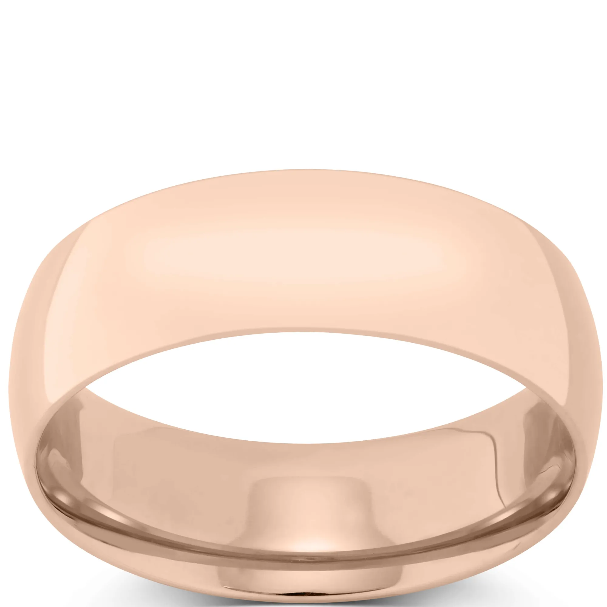 Rose Gold Polished Rounded Comfort Fit 7mm Band 18K Sale