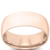 Rose Gold Polished Rounded Comfort Fit 8mm Band 14K Outlet