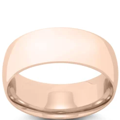 Rose Gold Polished Rounded Comfort Fit 8mm Band 14K Outlet