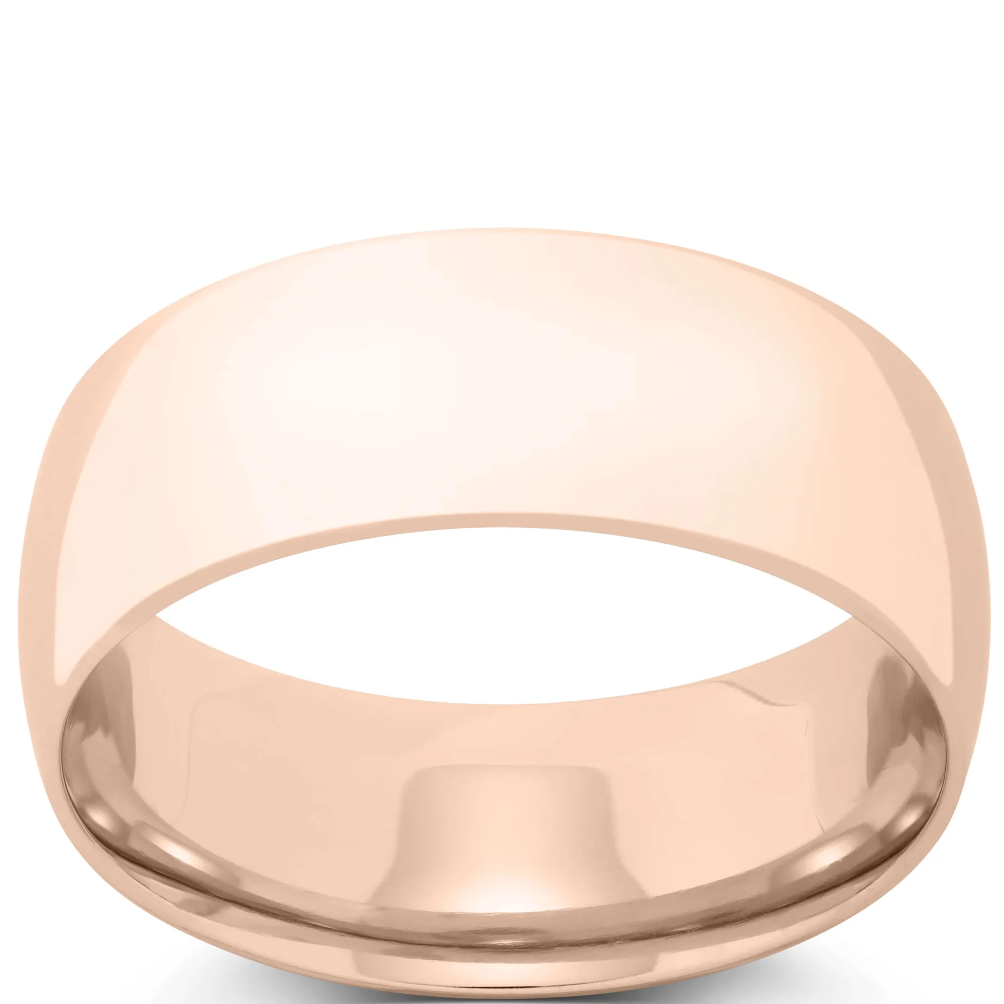Rose Gold Polished Rounded Comfort Fit 8mm Band 18K Sale
