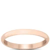 Rose Gold Polished Rounded 2mm Band 18K Online
