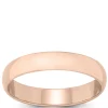 Rose Gold Polished Rounded 4mm Band 18K Discount