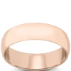 Rose Gold Polished Rounded 6mm Band 14K Outlet