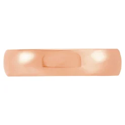 Rose Gold Polished Rounded 5mm Band 18K Discount