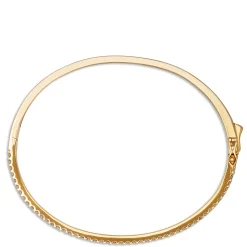Round Diamond Bangle, 14K Yellow Gold Sale