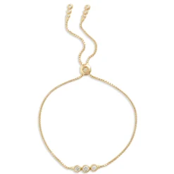 Round Diamond Bolo Bracelet, 14K Yellow Gold Clearance