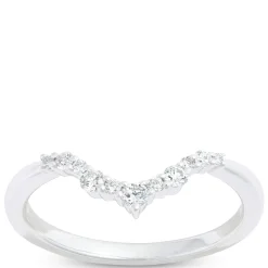Round Diamond Contour Band, 14K White Gold Best